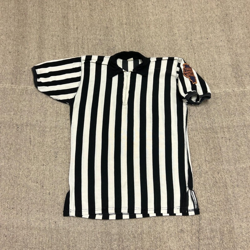 Vintage 1950s Referee Jersey Mens Medium Black Illinois